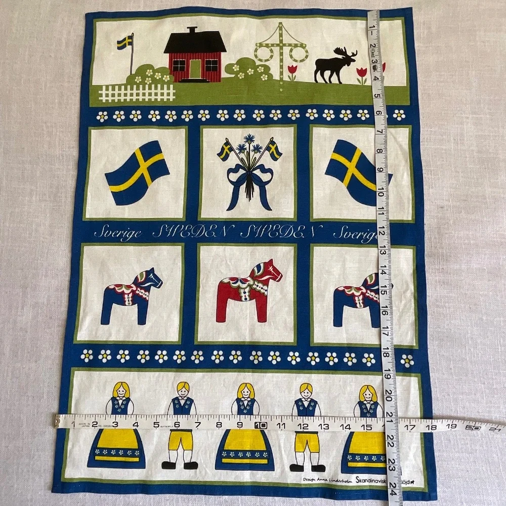 NEW Tea Kitchen Towel Scandinavian Design Linen/Cotton 18”x24”NWOT